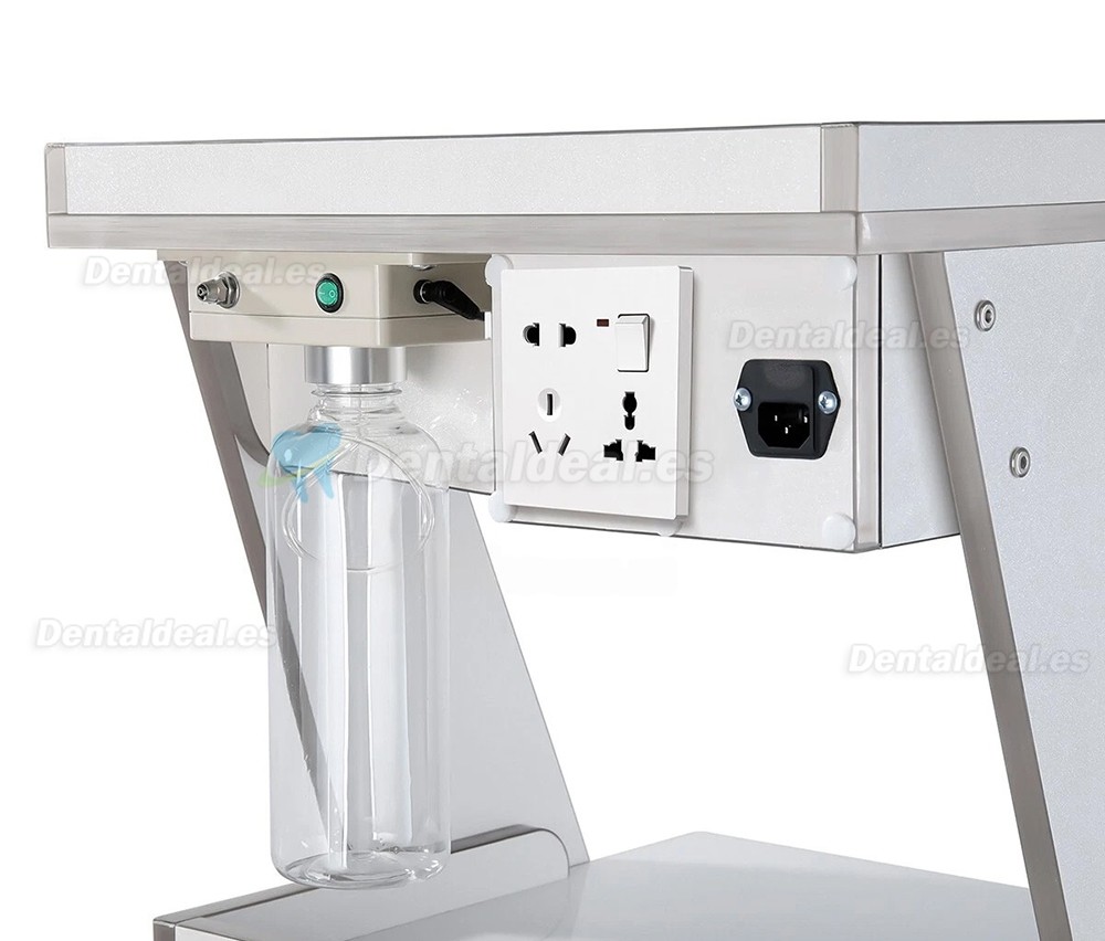 Dentech Carro Dental para Instrumental con Suministro de Botella de Agua y Armario de Almacenamiento